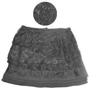 NWT Vivienne Tam Layered-Lace Miniskirt